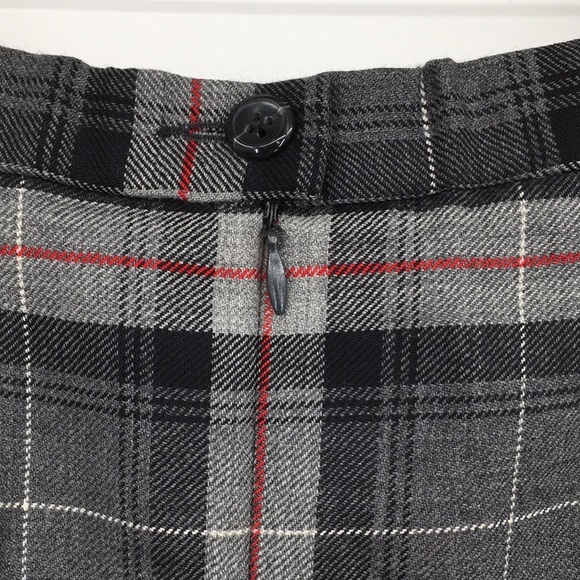 Pendleton Skirt Womens 10P Gray Black Plaid Virgin Wool Midi Vintage - Picture 4 of 11